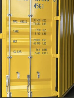 Container 40 Piedi High Cube (HC) Nuovo - Giallo RAL 1021 (Primo Viaggio)