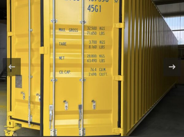 Screenshot Container 40 Piedi High Cube (HC) Nuovo - Giallo RAL 1021 (Primo Viaggio)