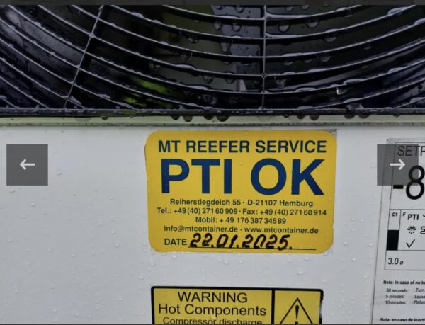 Container Frigo 10 Piedi High Cube Usato (2018) - Motore Starcool (Uso Statico)