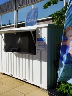 Conteneur (HC) Bar Démontable XL 3×2 mètres Blanc RAL 9016