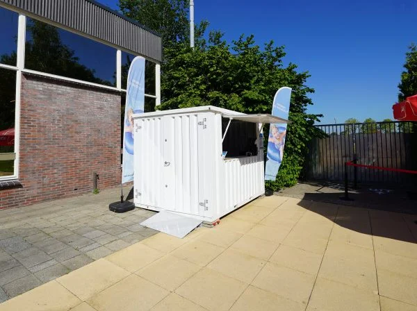 Conteneur (HC) Bar Démontable XL 3×2 mètres Blanc RAL 9016