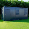 Conteneur Isolé de 6 x 3 mètres avec Toilettes et Cuisine RAL 7016