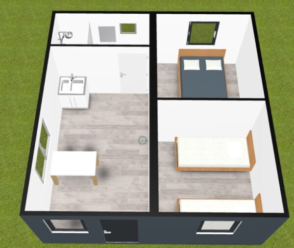 Maison modulaire clé en main de 35 m2 toute l’année
