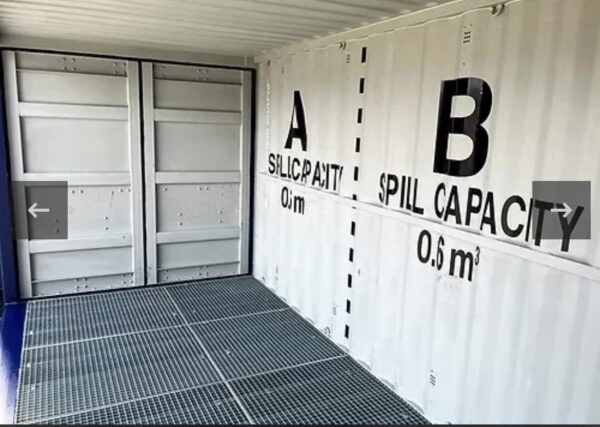 Container 20 Piedi Open Side Per Stoccaggio Sicuro Con Vasca Integrata