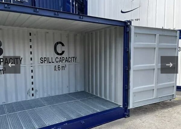 Container 20 Piedi Open Side Per Stoccaggio Sicuro Con Vasca Integrata