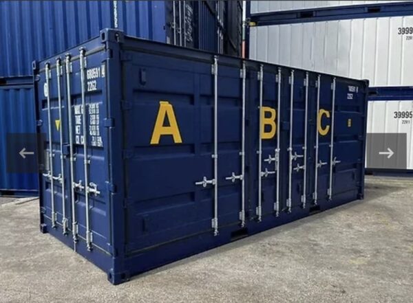 Container 20 Piedi Open Side Per Stoccaggio Sicuro Con Vasca Integrata
