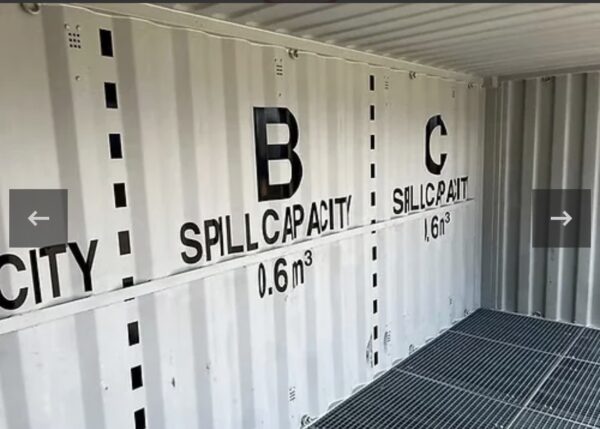 Container 20 Piedi Open Side Per Stoccaggio Sicuro Con Vasca Integrata
