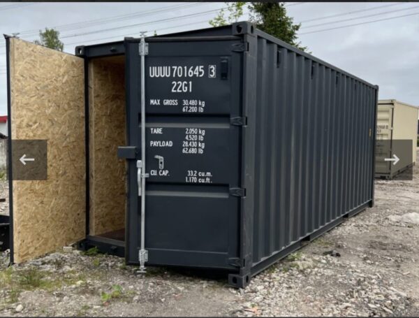 Container 20 Piedi Coibentato (Isolato) - Nuovo Antracite RAL 7016 (Anti-Condensa)