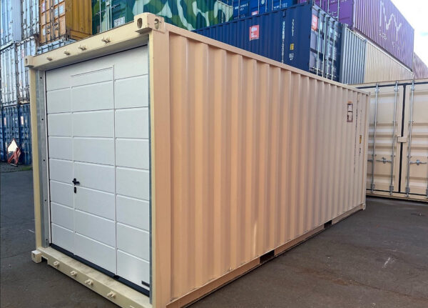 conteneur 20 pieds 4b Conteneur maritime 20 pieds + porte sectionnelle + fenêtre